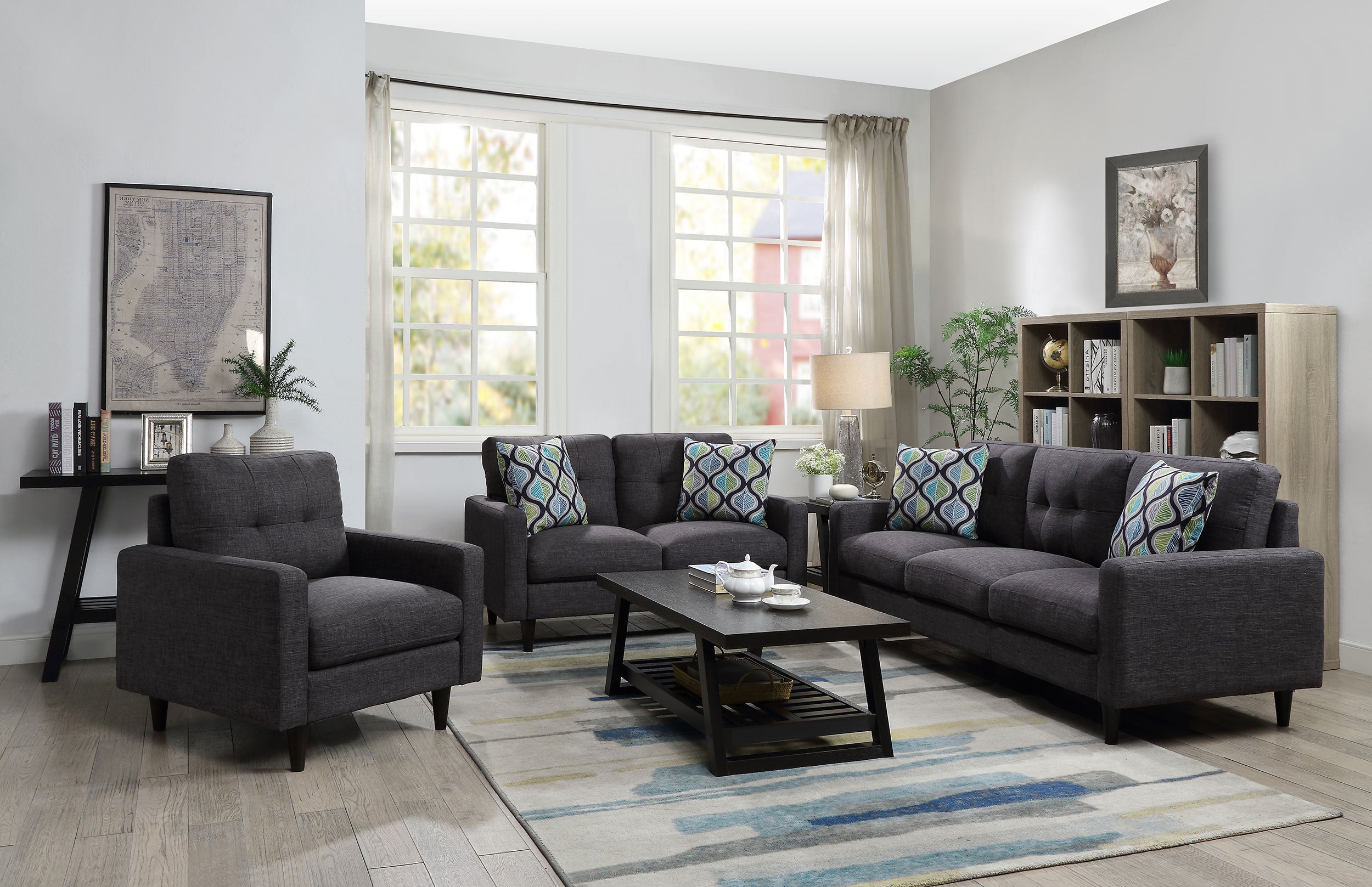 Coaster Watsonville Tufted Back Sofa Grey Default Title