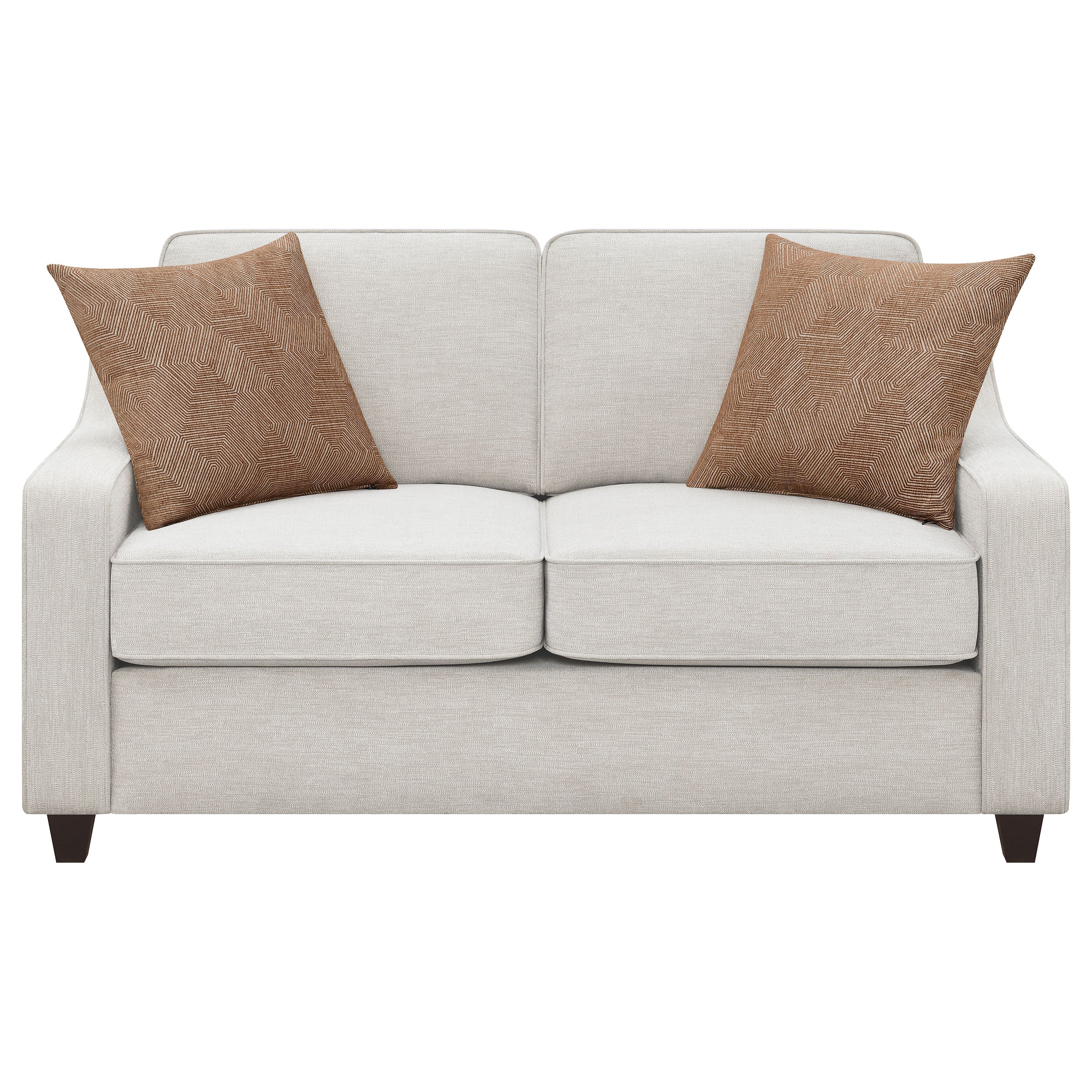 Coaster Christine Upholstered Cushion Back Loveseat Beige Default Title