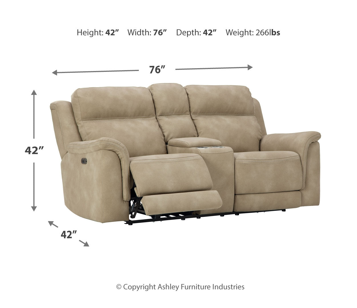 Next-Gen DuraPella PWR REC Loveseat/CON/ADJ HDRST