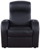 Coaster Cyrus Upholstered Recliner Living Room Set Black Default Title