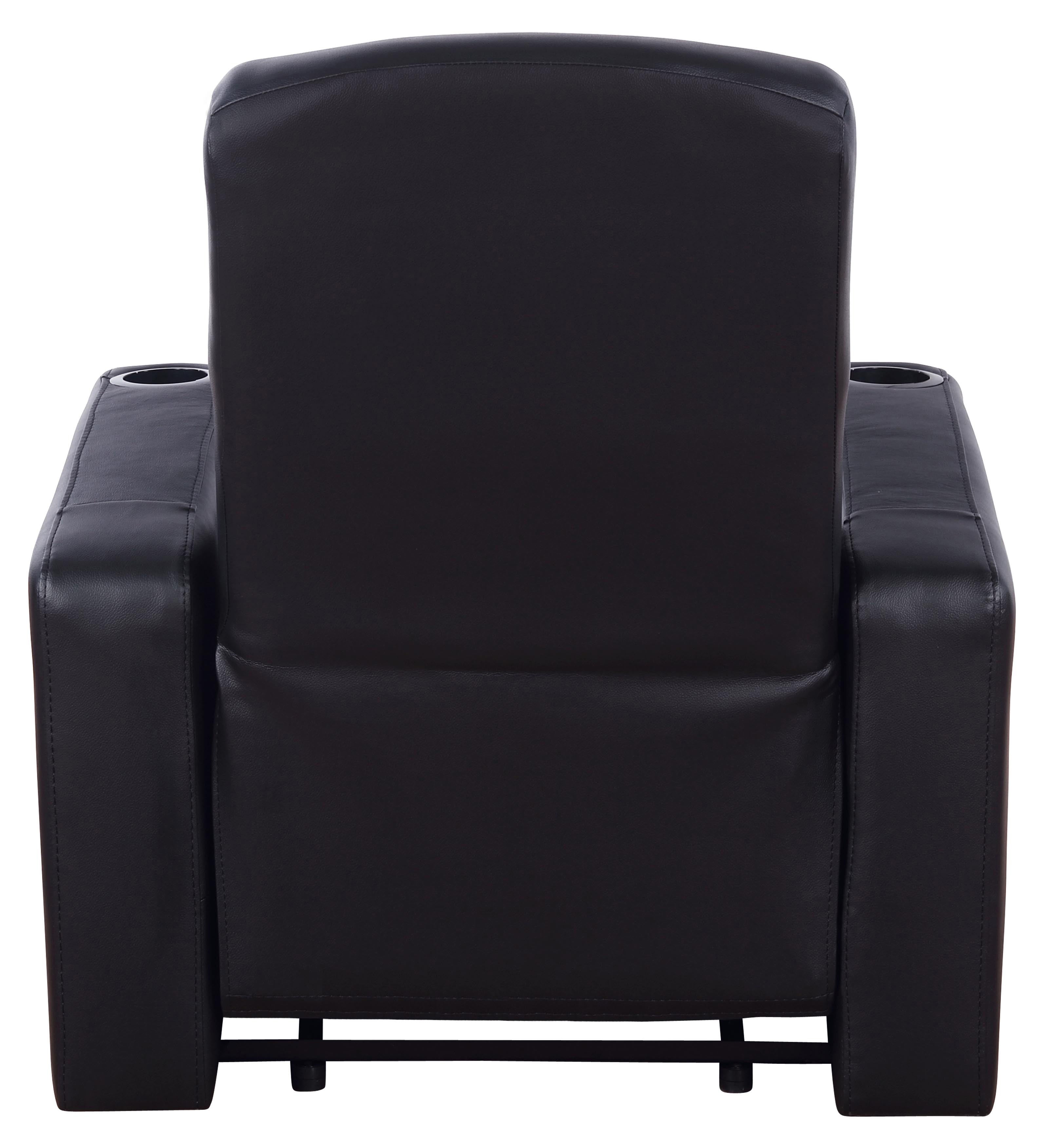 Coaster Cyrus Upholstered Recliner Living Room Set Black Default Title