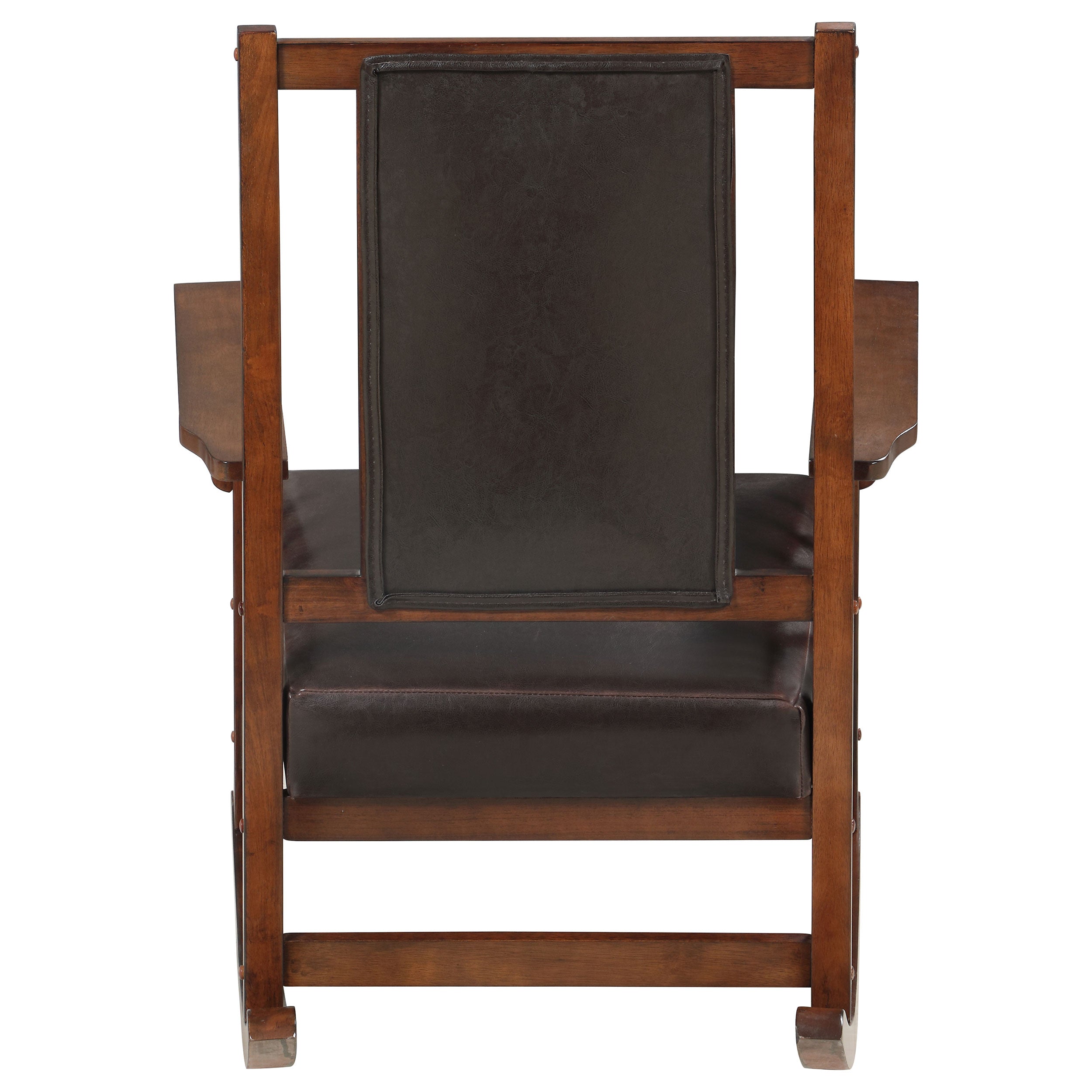 Coaster Ida Upholstered Rocking Chair Tobacco and Dark Brown Default Title