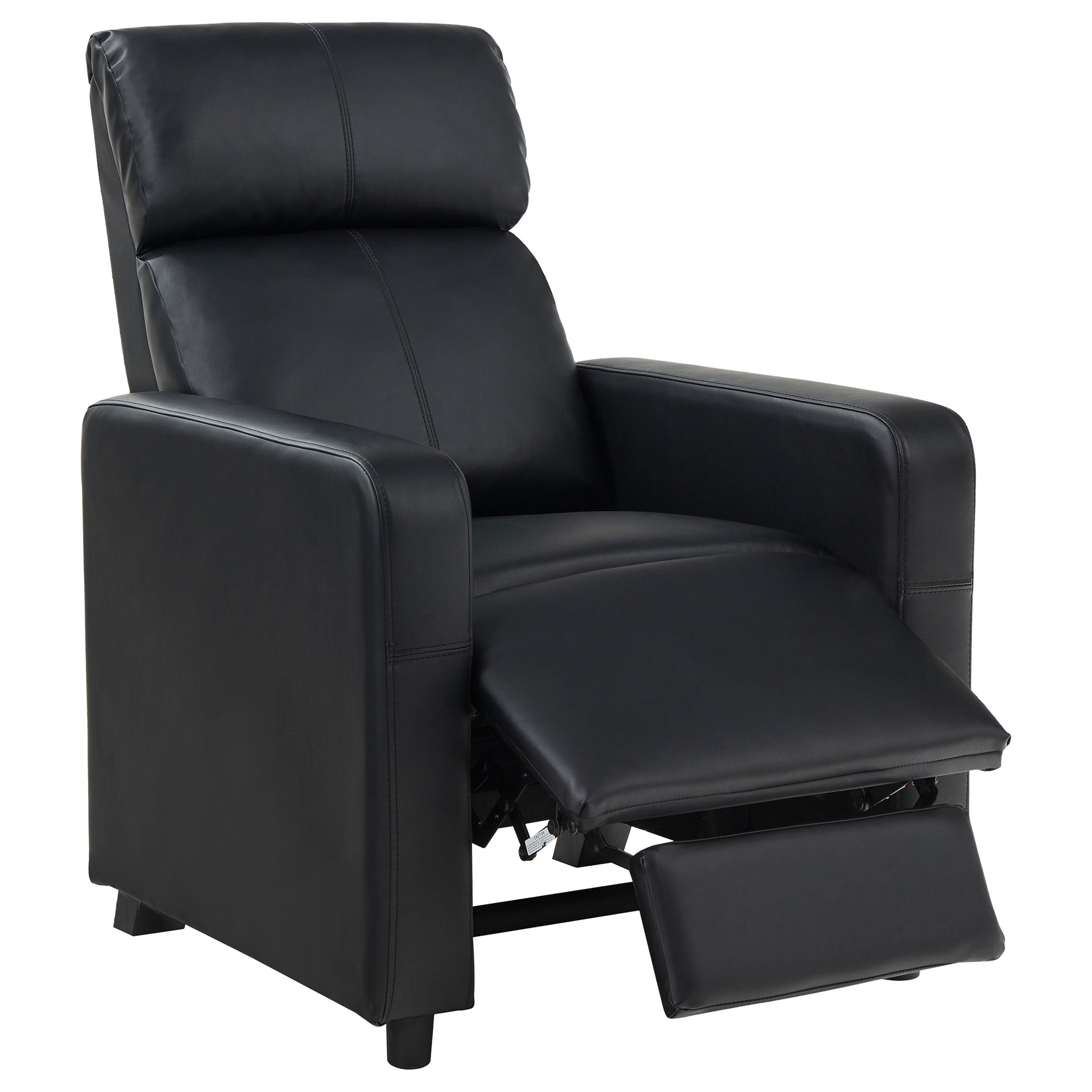 Coaster Toohey Home Theater Push Back Recliner Black Default Title