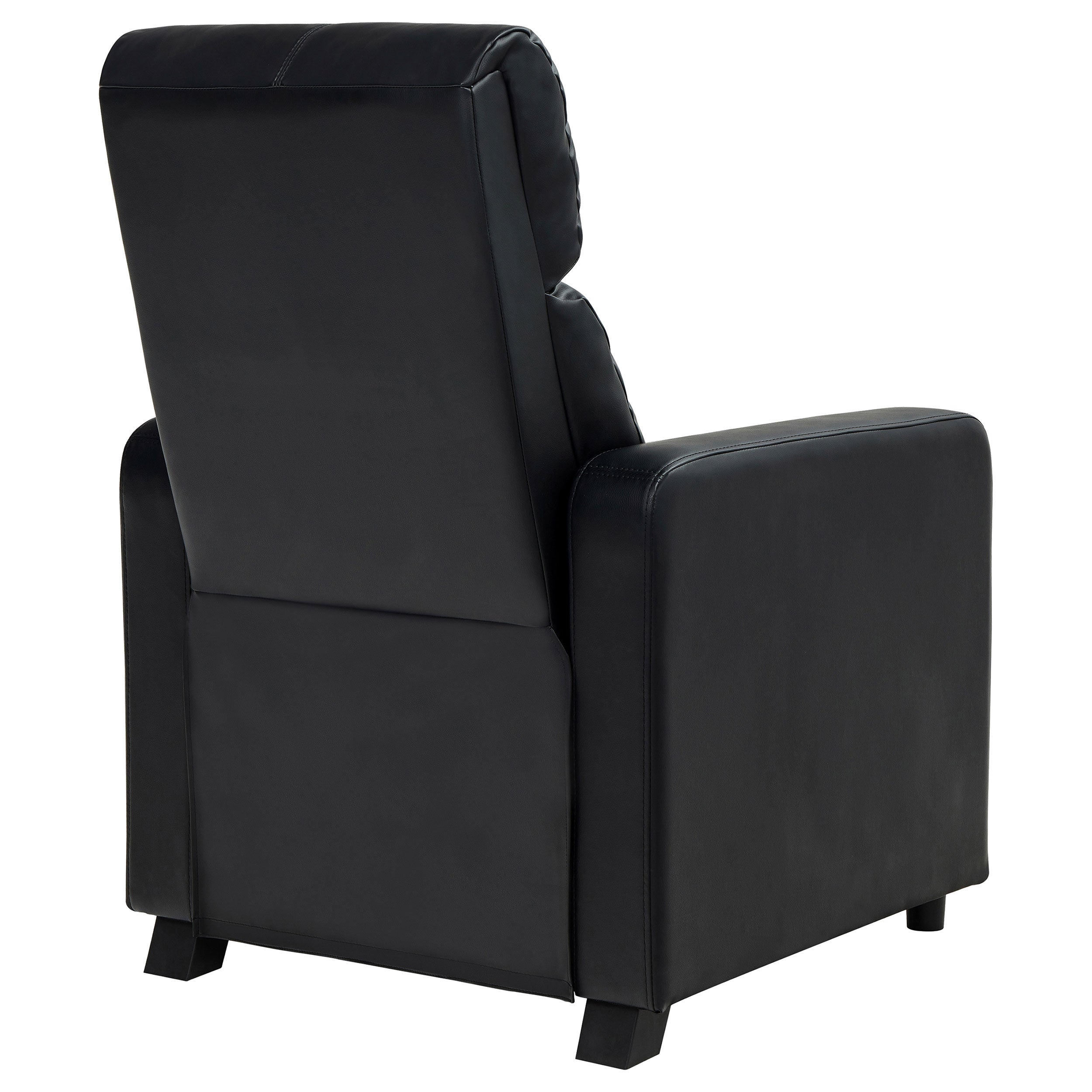 Coaster Toohey Home Theater Push Back Recliner Black Default Title