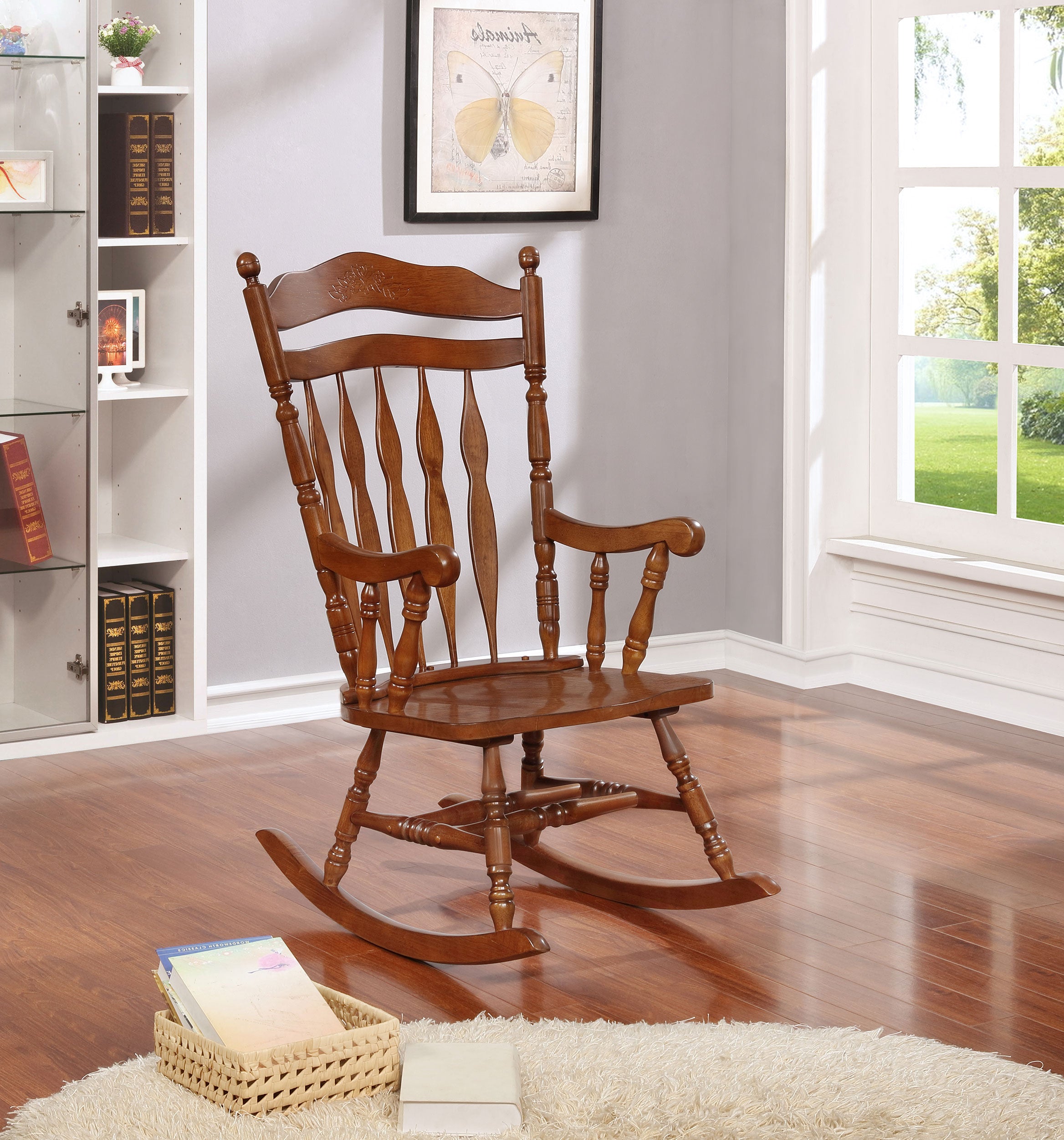 Coaster Aylin Rocking Chair Medium Brown Default Title