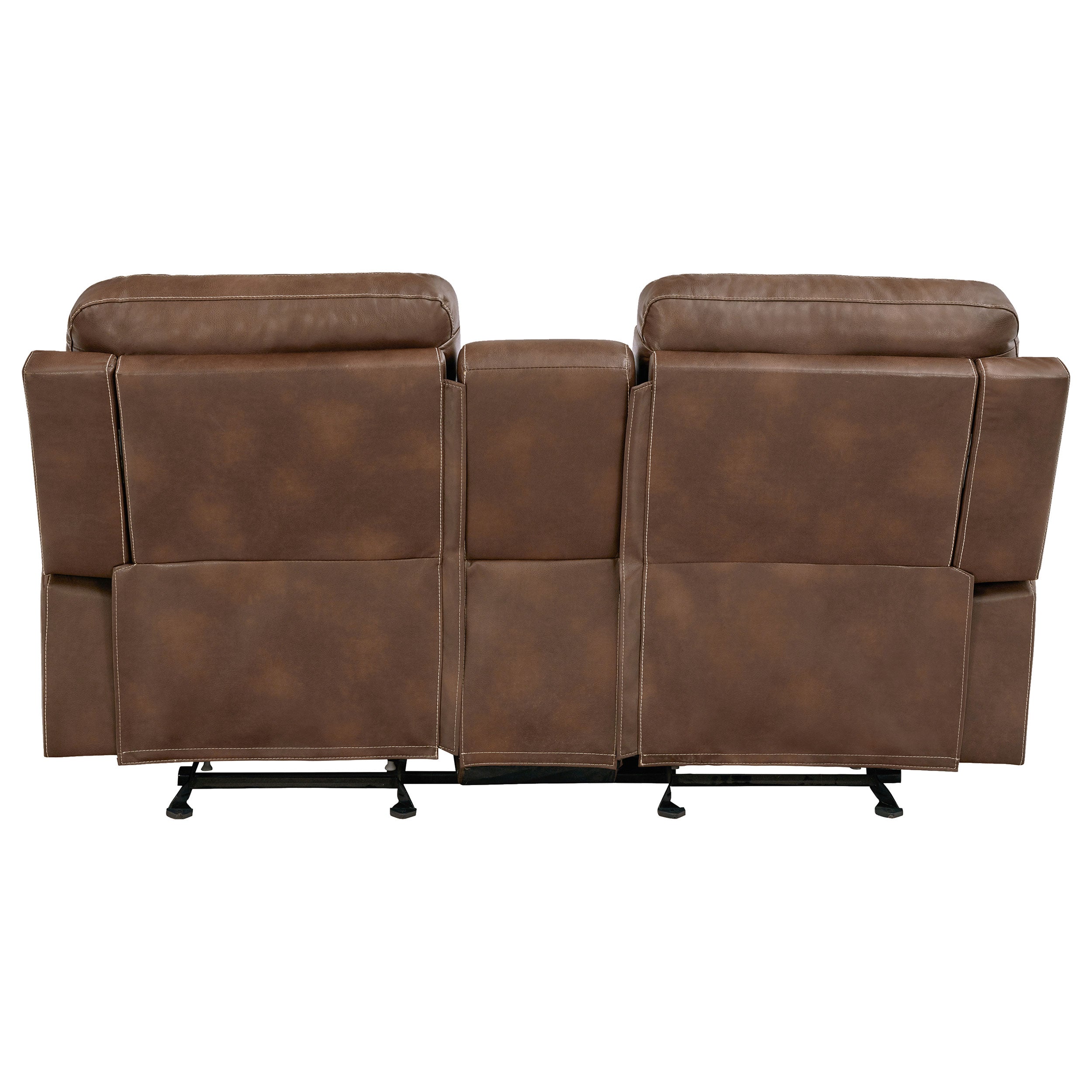 Coaster Damiano Button Tufted Glider Loveseat Tri-tone Brown Default Title