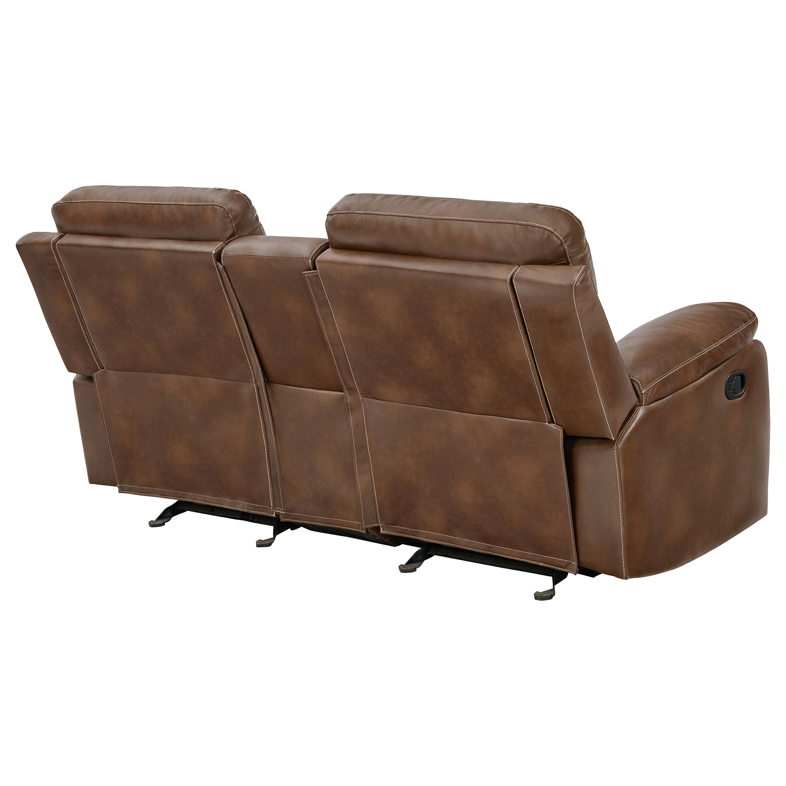 Coaster Damiano Button Tufted Glider Loveseat Tri-tone Brown Default Title