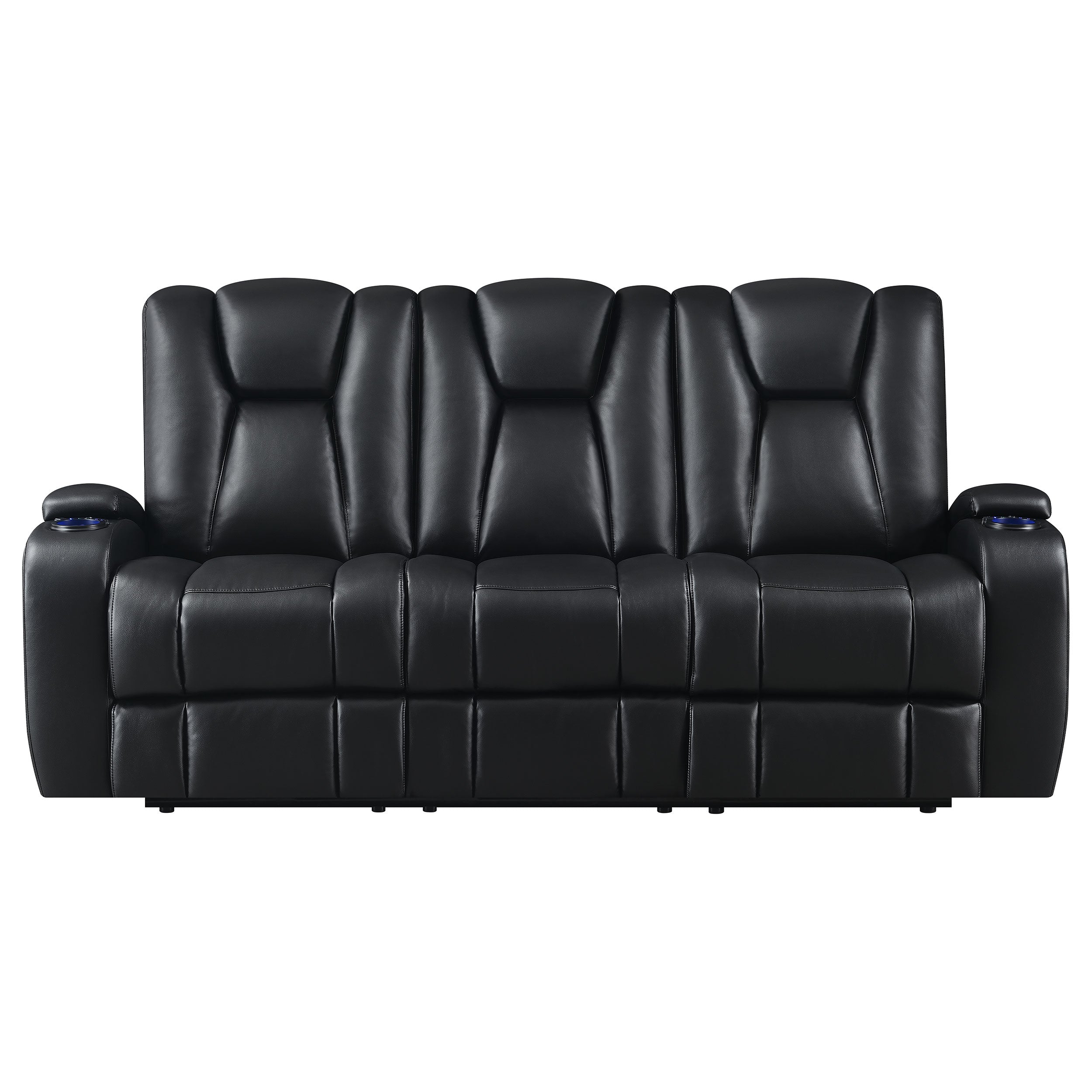 Coaster Delange Power^2 Sofa with Headrests Black Default Title