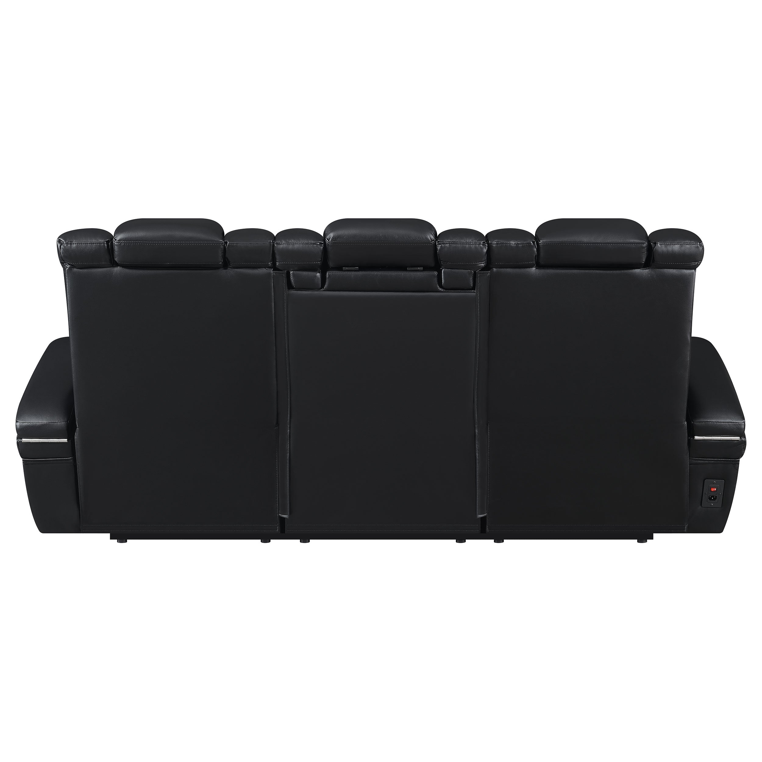 Coaster Delange Power^2 Sofa with Headrests Black Default Title