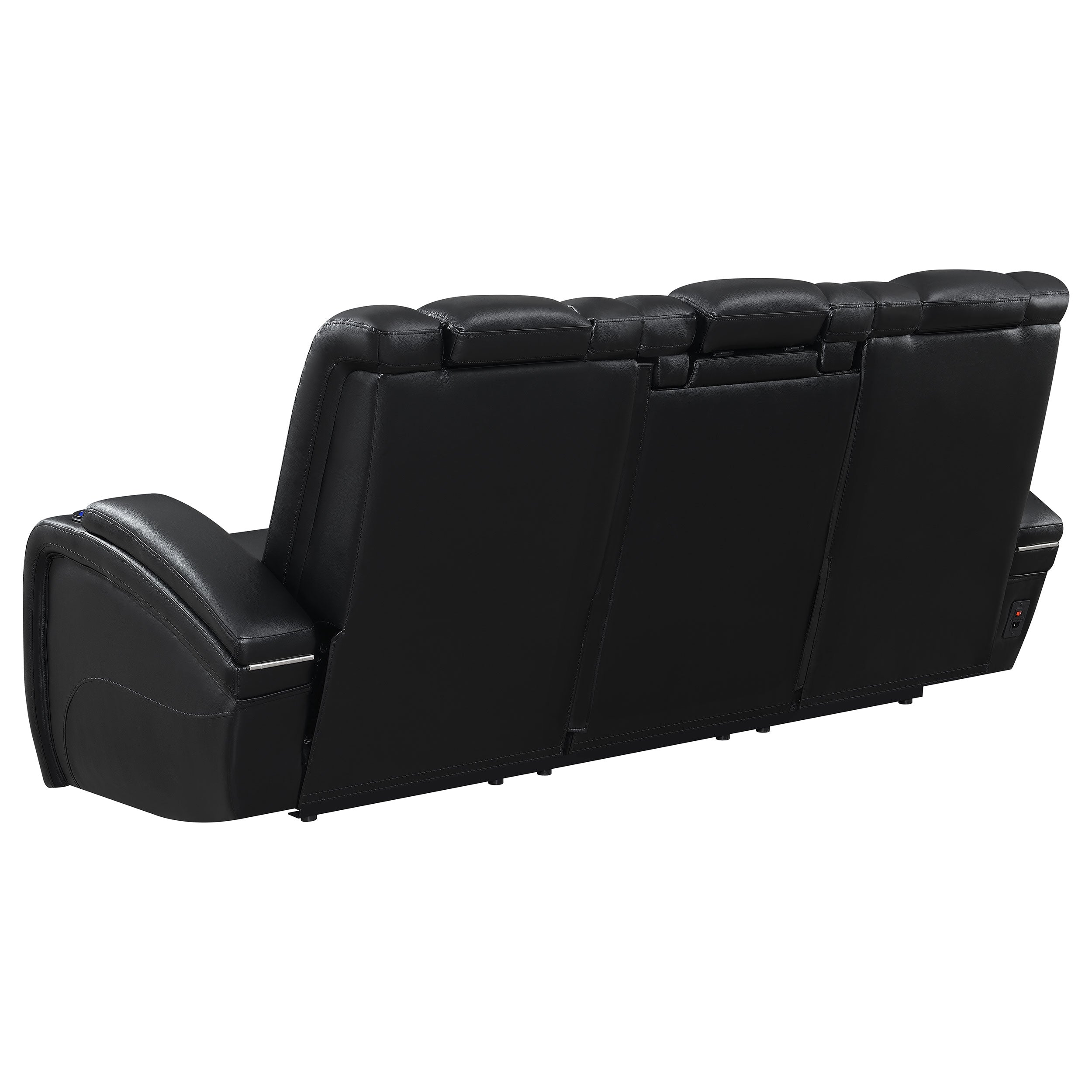 Coaster Delange Power^2 Sofa with Headrests Black Default Title