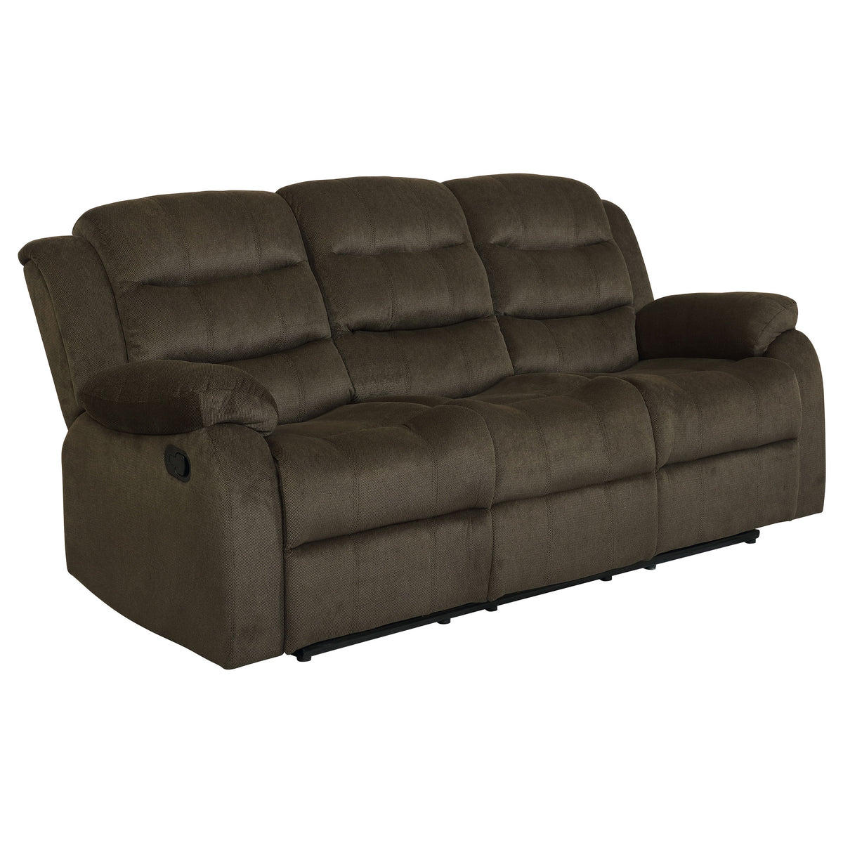 Coaster Rodman Pillow Top Arm Motion Sofa Olive Brown Default Title