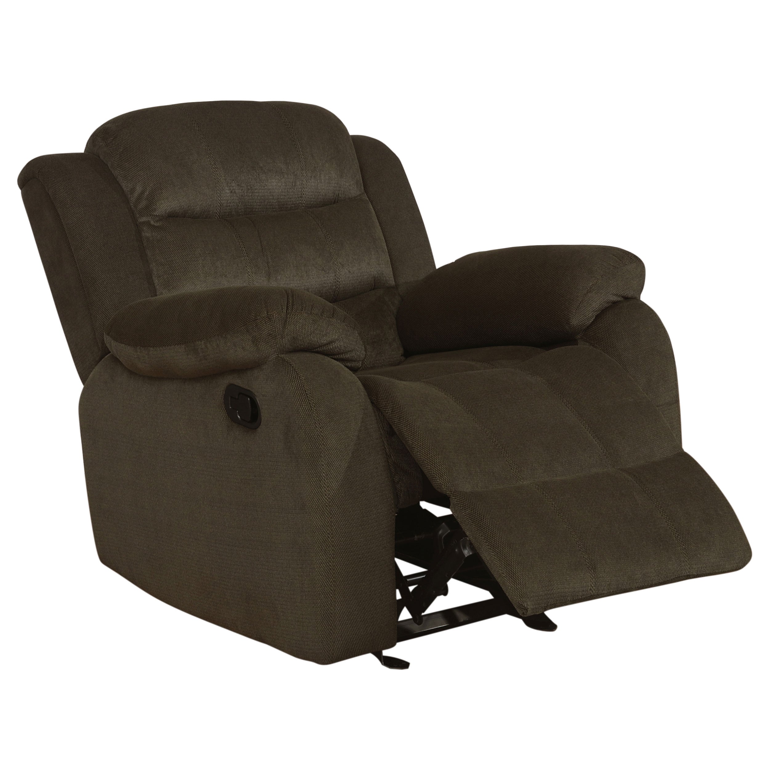 Coaster Rodman Upholstered Glider Recliner Chocolate Default Title