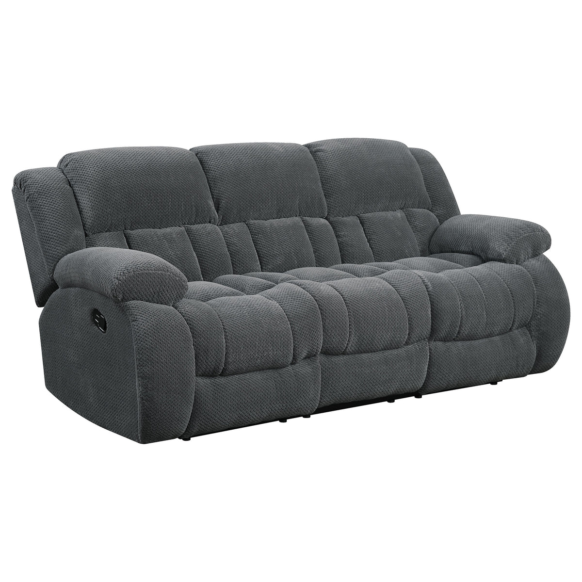 Coaster Weissman Pillow Top Arm Motion Sofa Charcoal Default Title