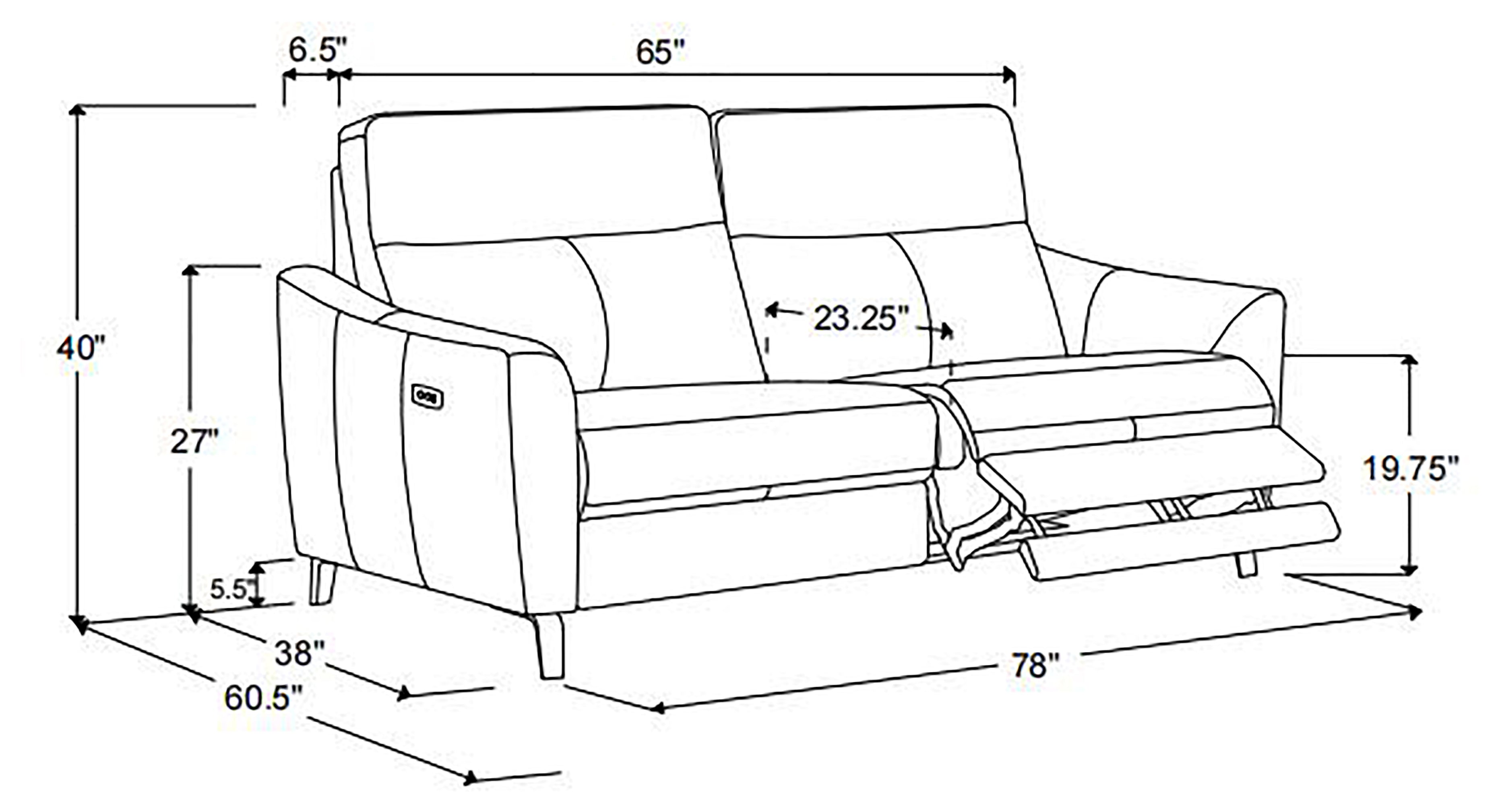 Coaster Derek Upholstered Power Sofa Default Title