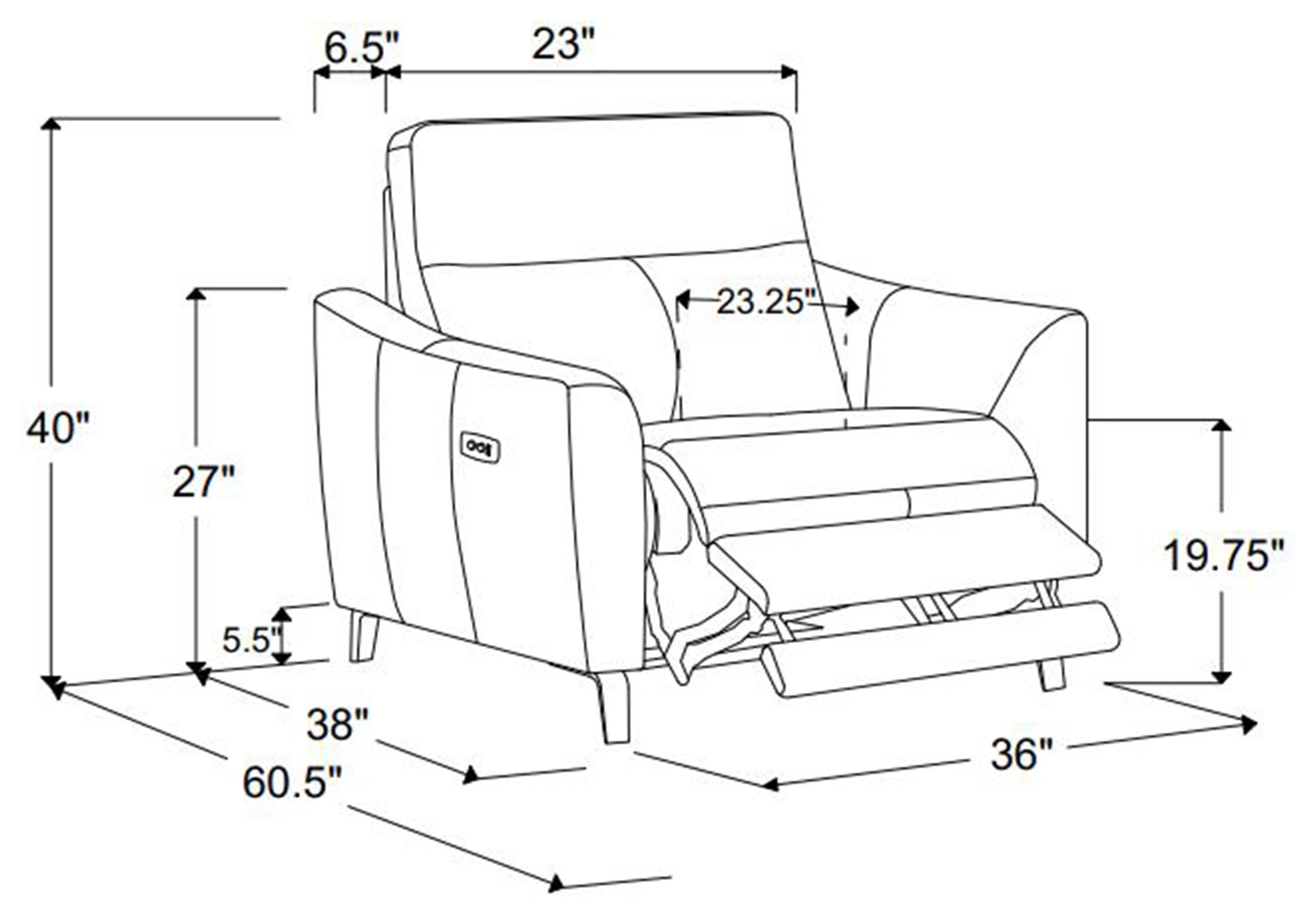 Coaster Derek Upholstered Power Recliner Default Title