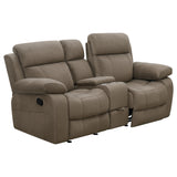 Coaster Myleene Glider Loveseat with Console Mocha Default Title