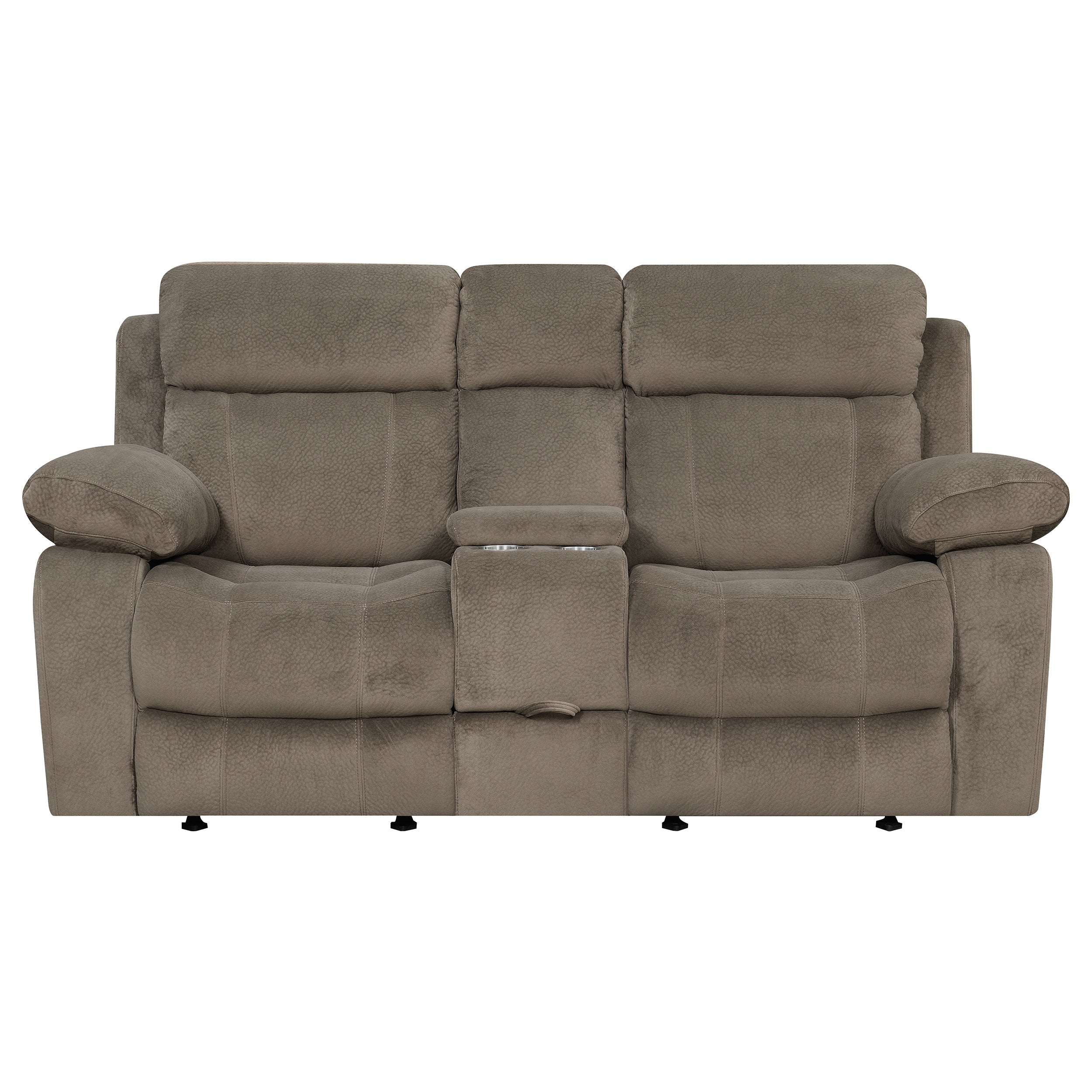 Coaster Myleene Glider Loveseat with Console Mocha Default Title