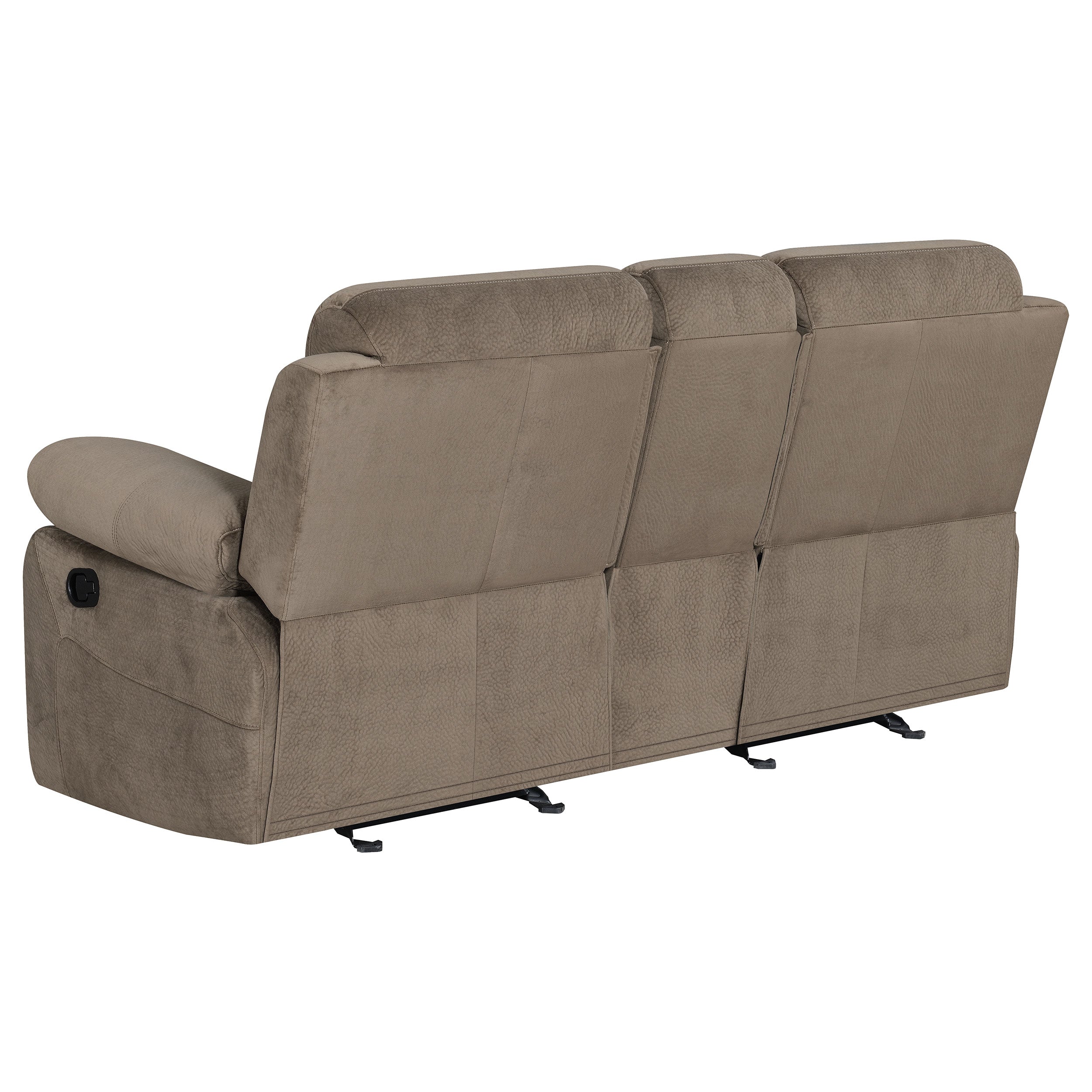 Coaster Myleene Glider Loveseat with Console Mocha Default Title