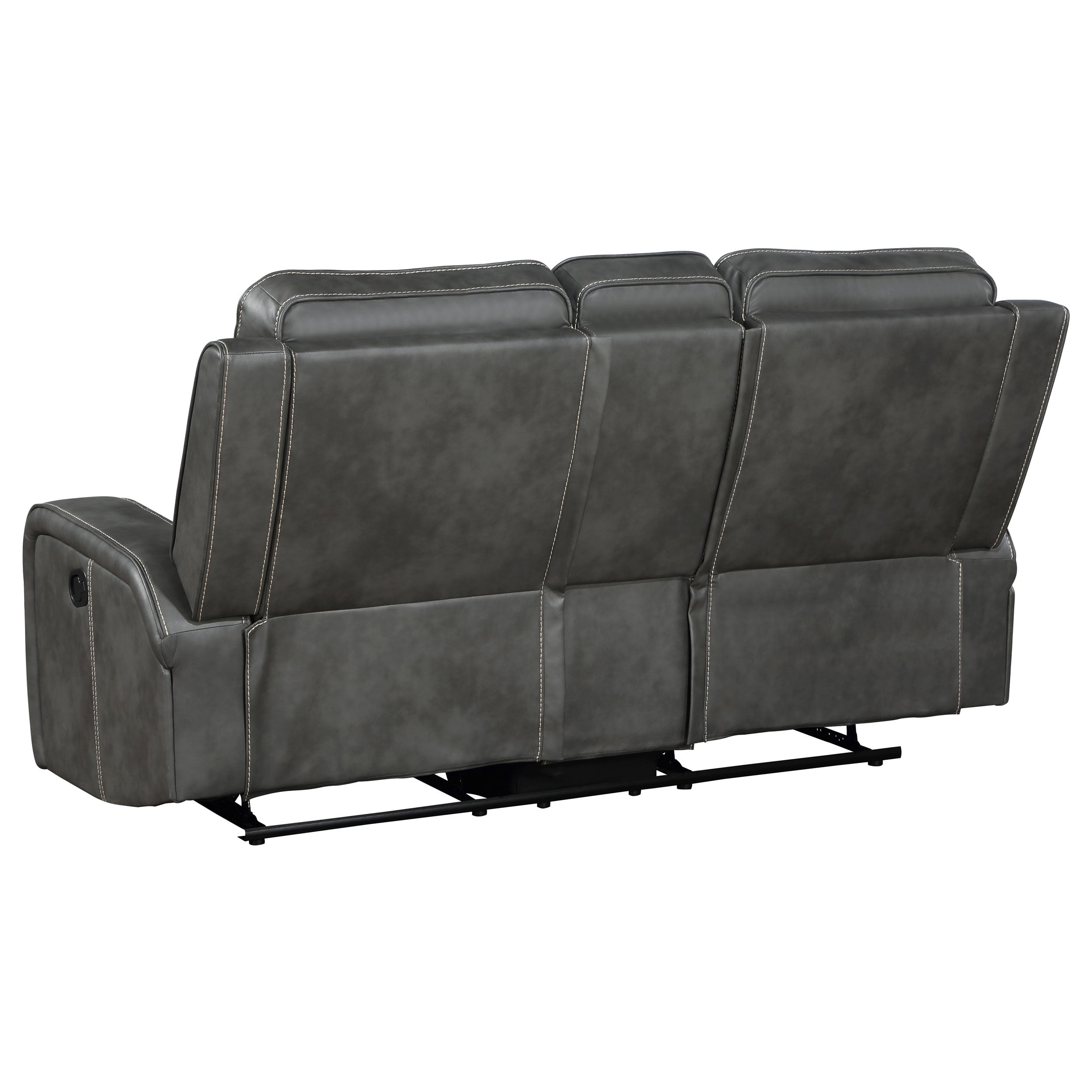 Coaster Raelynn Upholstered Motion Reclining Loveseat Grey Default Title