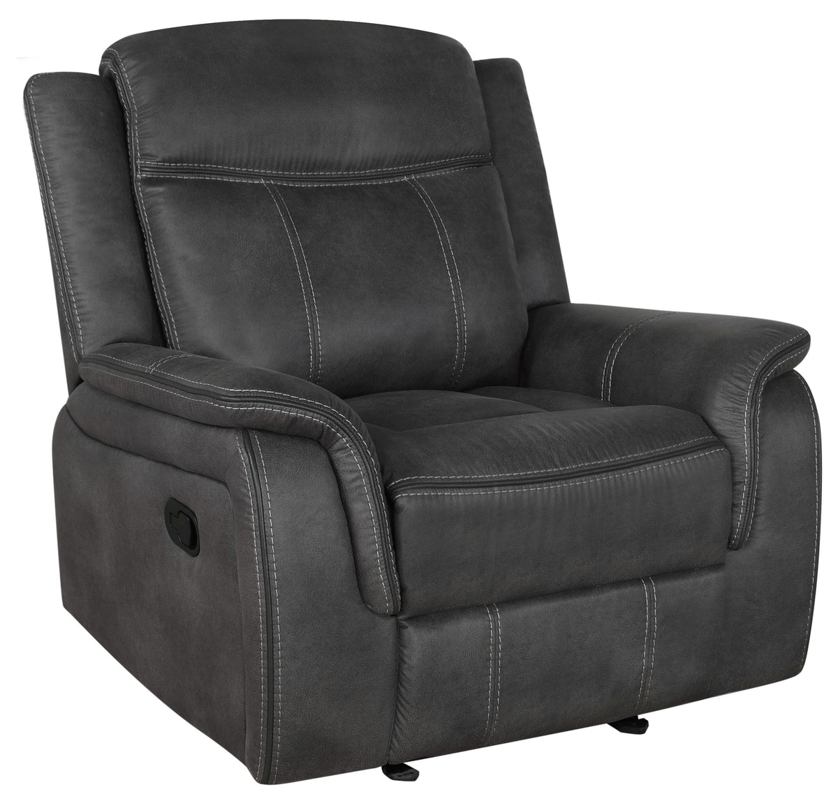 Coaster Lawrence Upholstered Tufted Back Glider Recliner Default Title