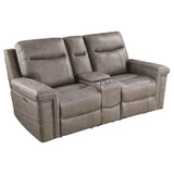 Coaster Wixom 1-drawer Power^2 Loveseat with Console Taupe Default Title