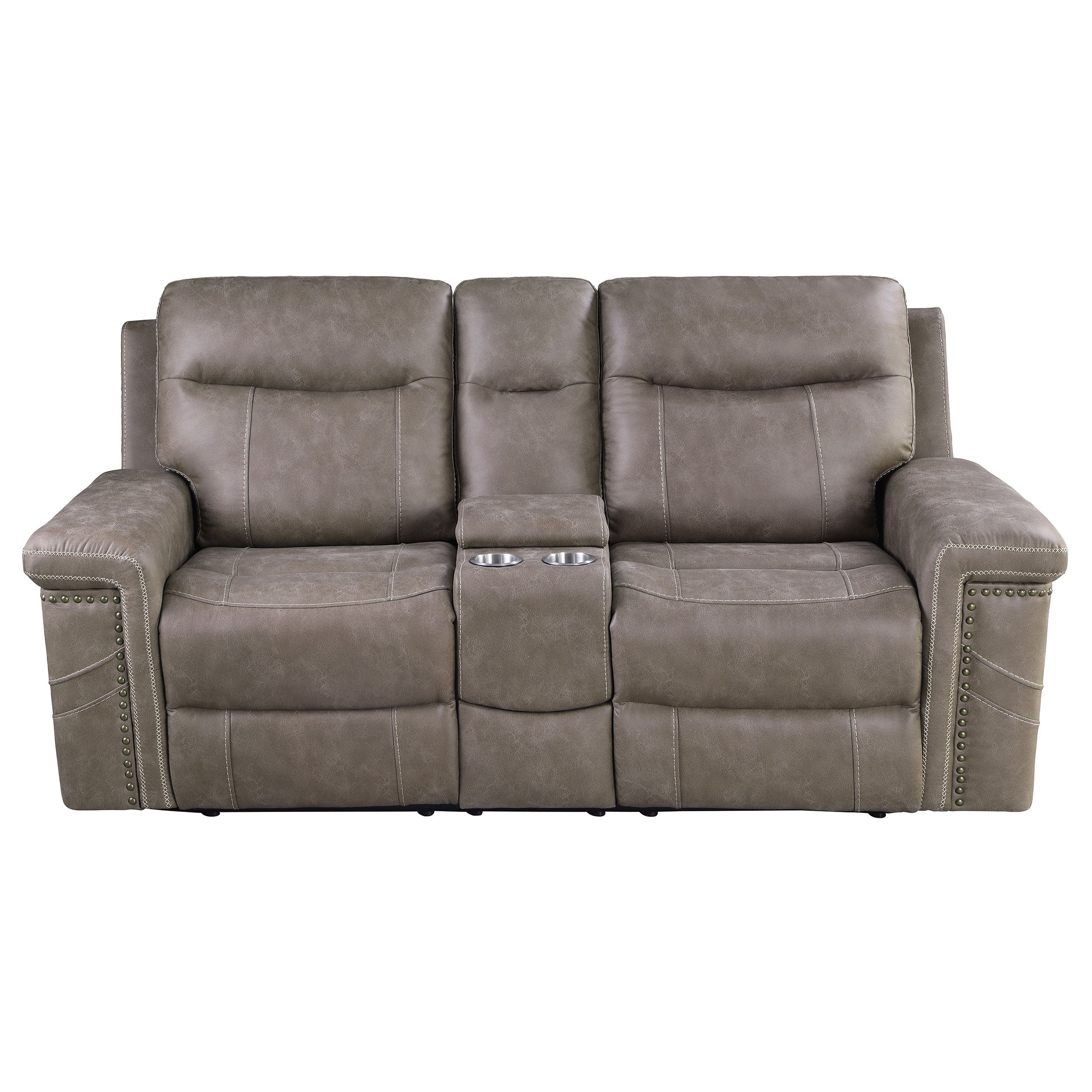 Coaster Wixom 1-drawer Power^2 Loveseat with Console Taupe Default Title