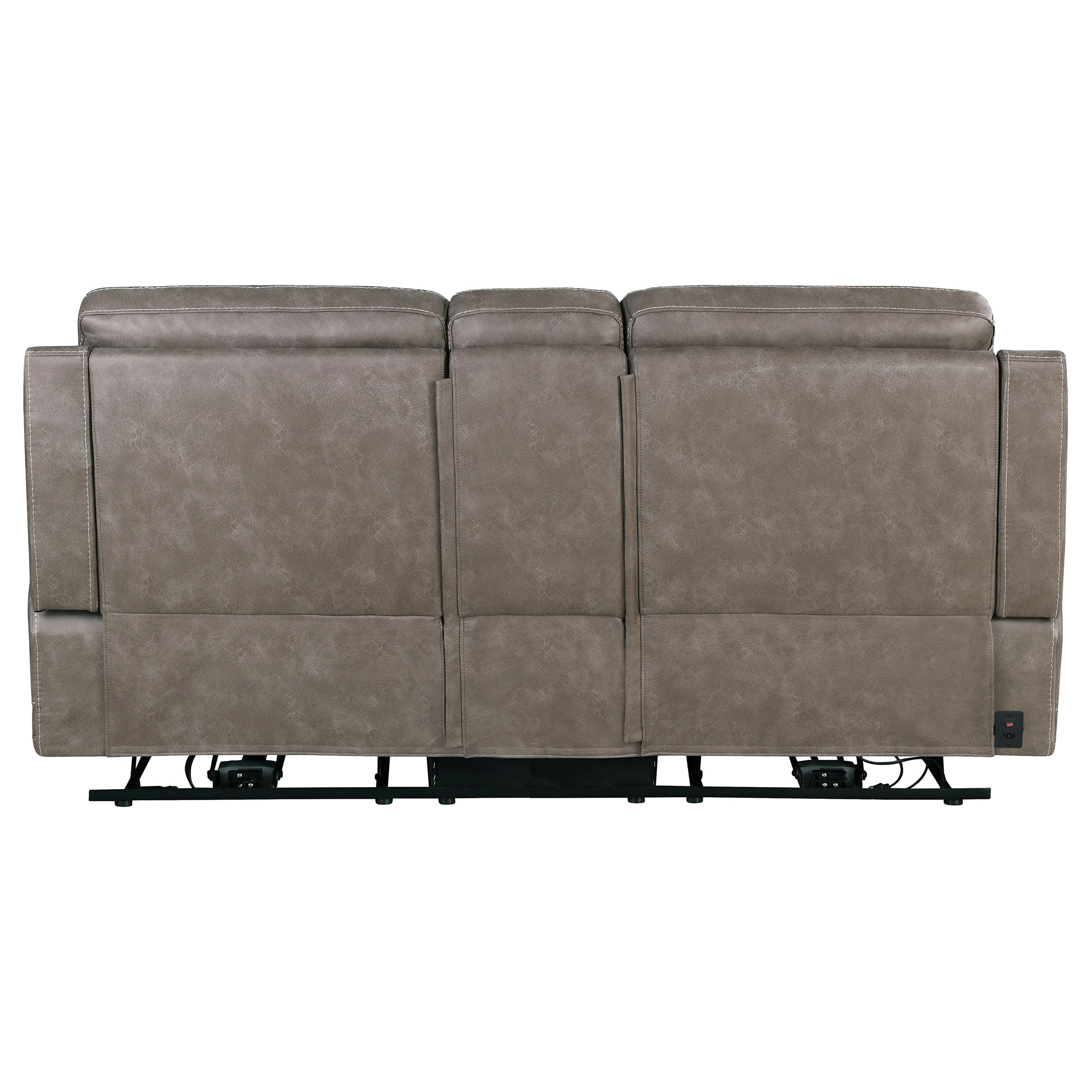 Coaster Wixom 1-drawer Power^2 Loveseat with Console Taupe Default Title