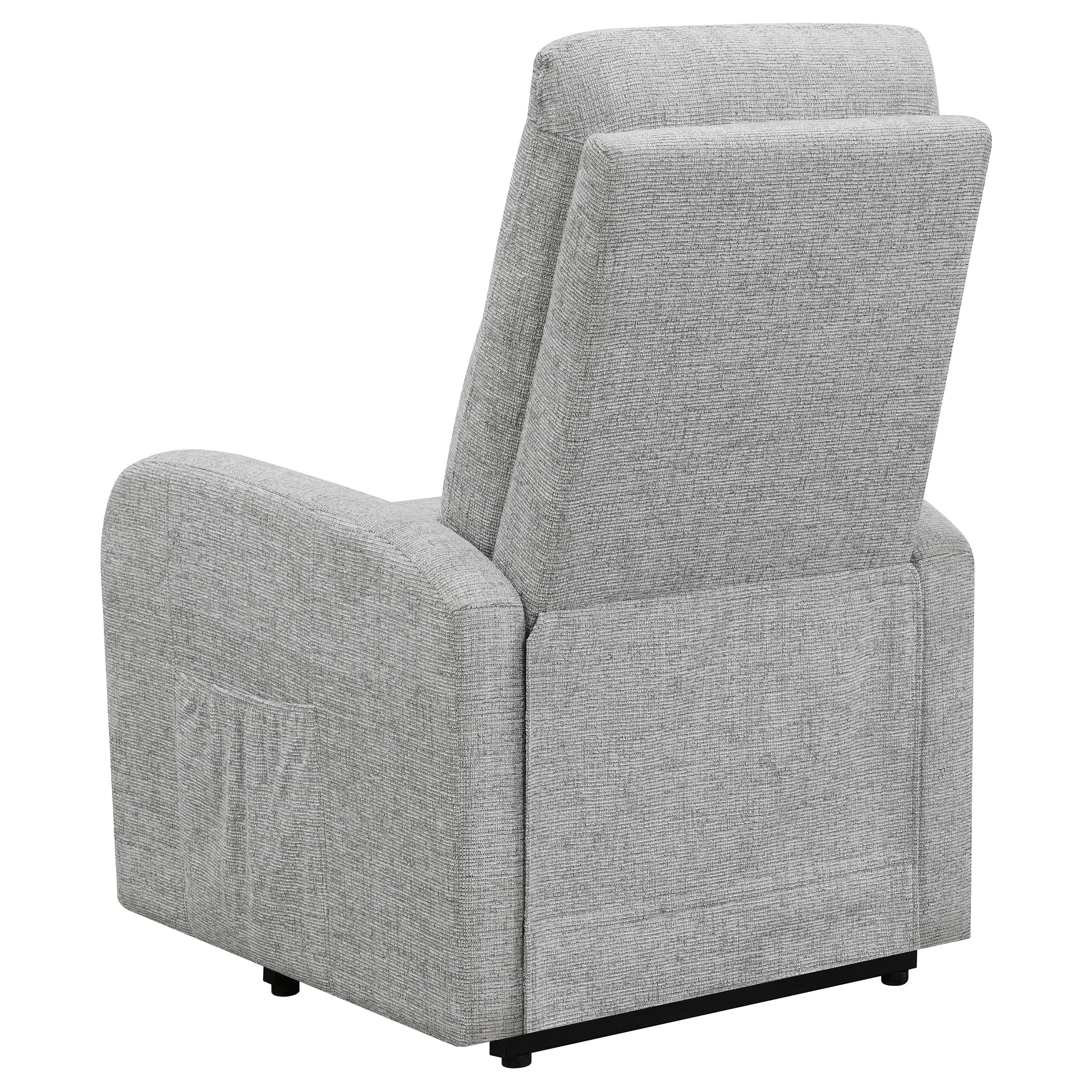 Coaster Howie Tufted Upholstered Power Lift Recliner Grey Default Title