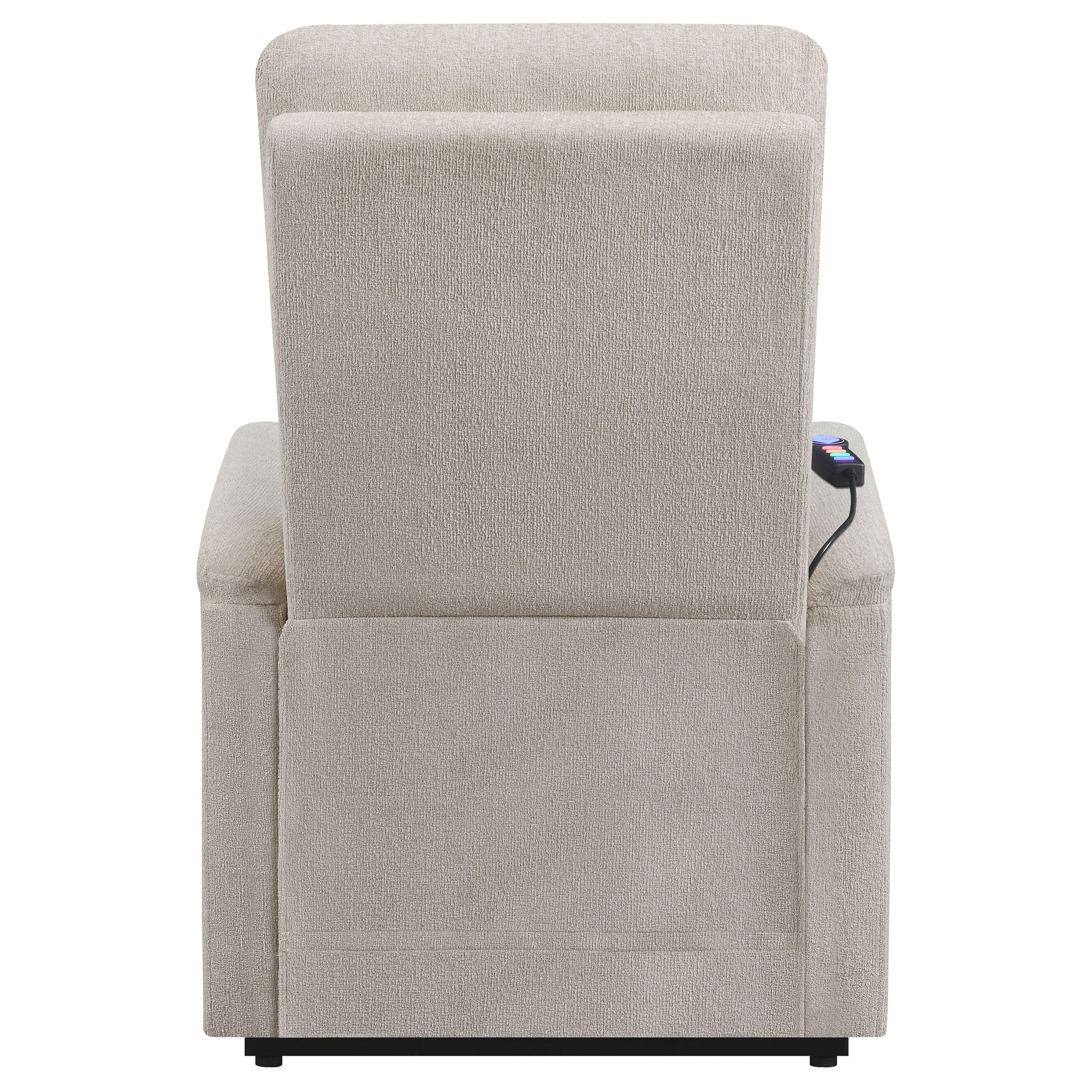 Coaster Henrietta Power Lift Recliner with Storage Pocket Beige Default Title