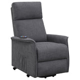 Coaster Herrera Power Lift Recliner with Wired Remote Charcoal Default Title