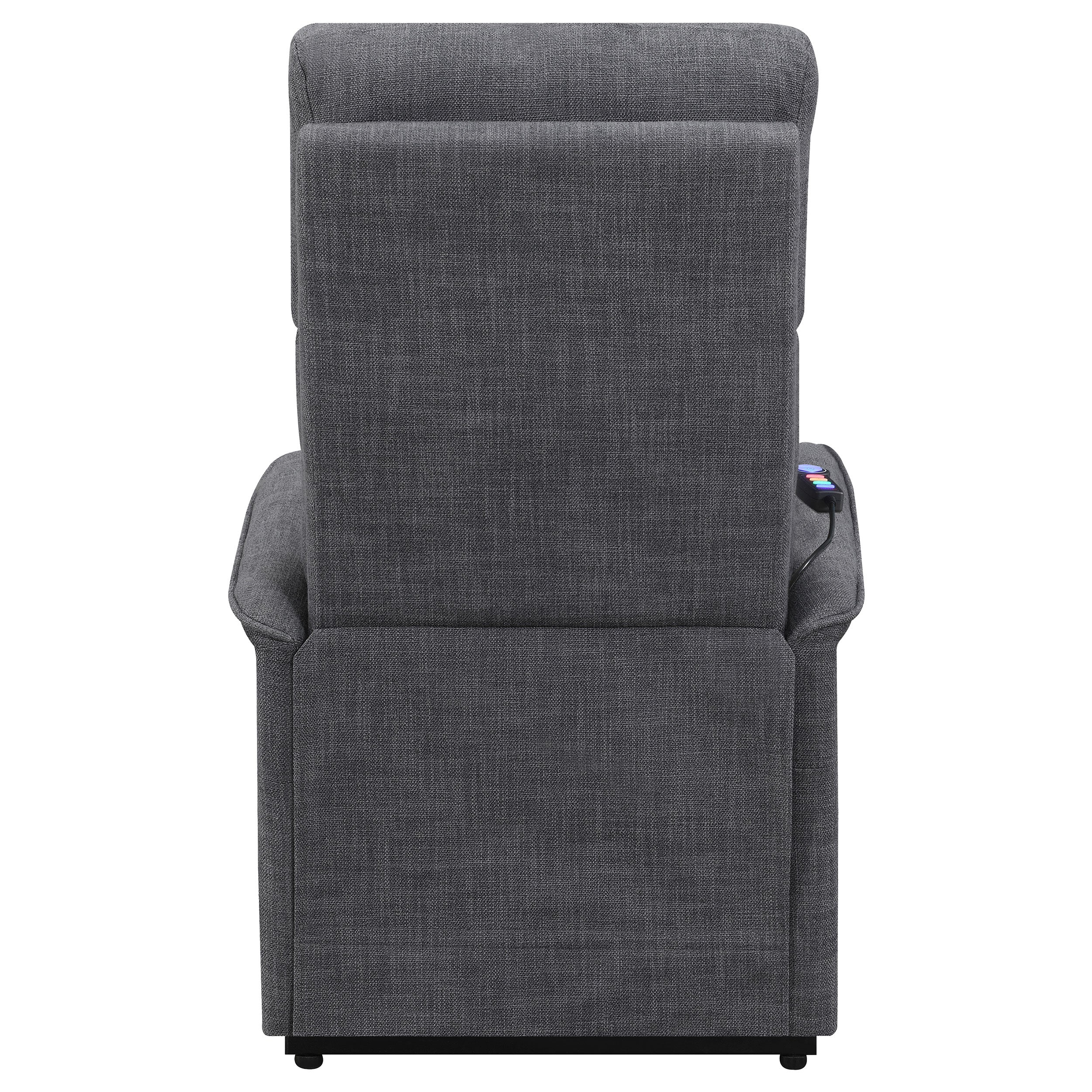 Coaster Herrera Power Lift Recliner with Wired Remote Charcoal Default Title