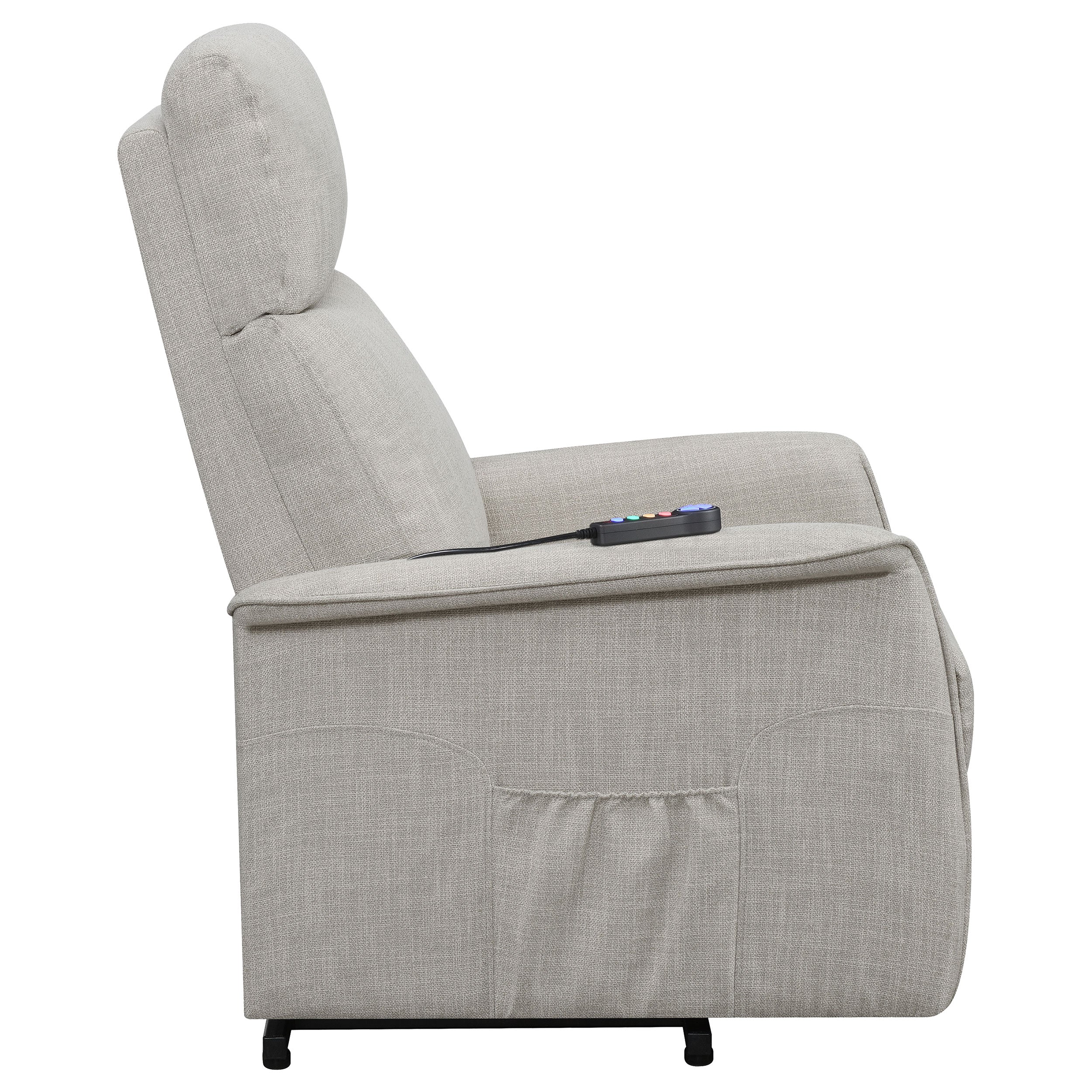 Coaster Herrera Power Lift Recliner with Wired Remote Beige Default Title