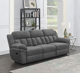 Coaster Bahrain Upholstered Motion Sofa Charcoal Default Title