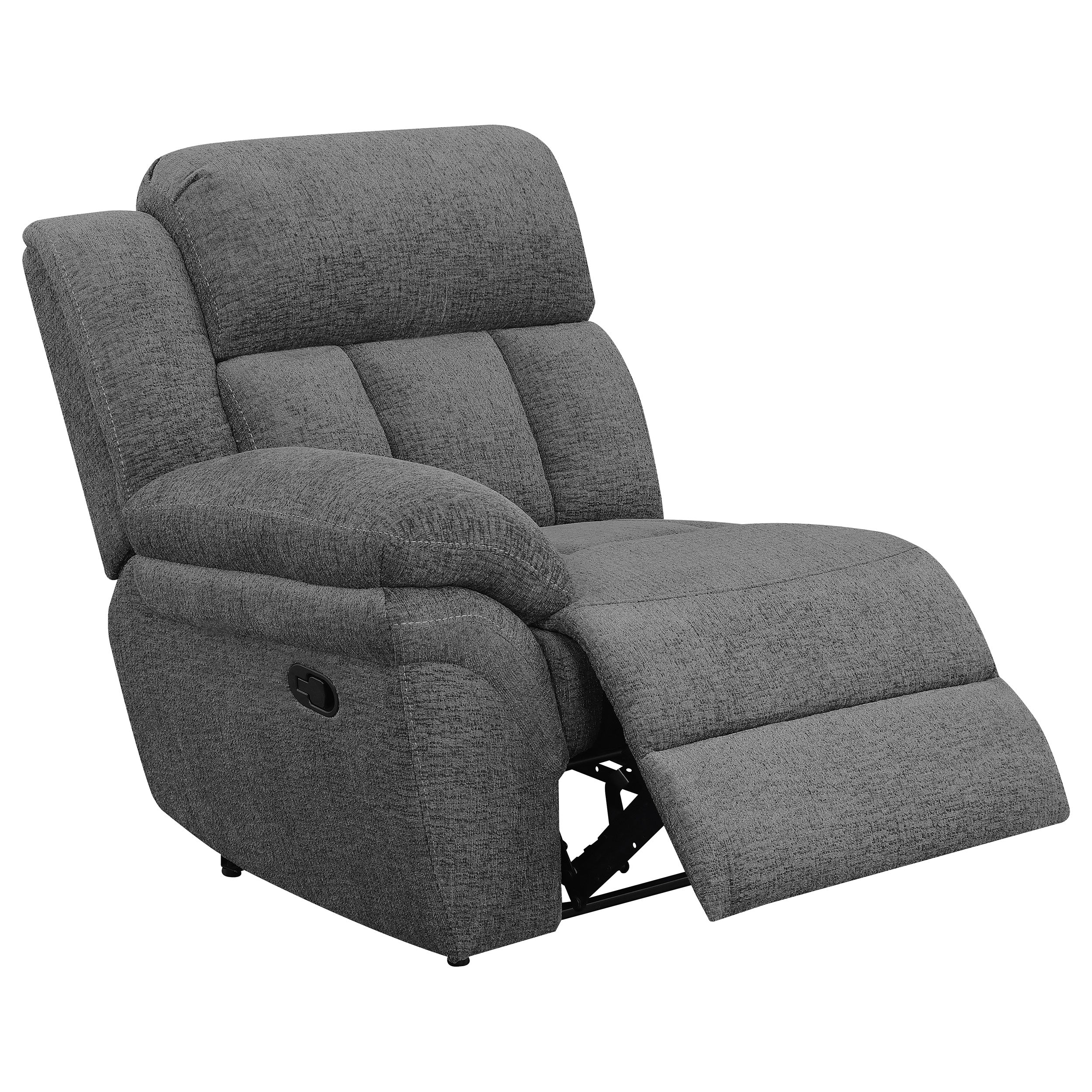 Coaster Bahrain Upholstered Motion Sofa Charcoal Default Title