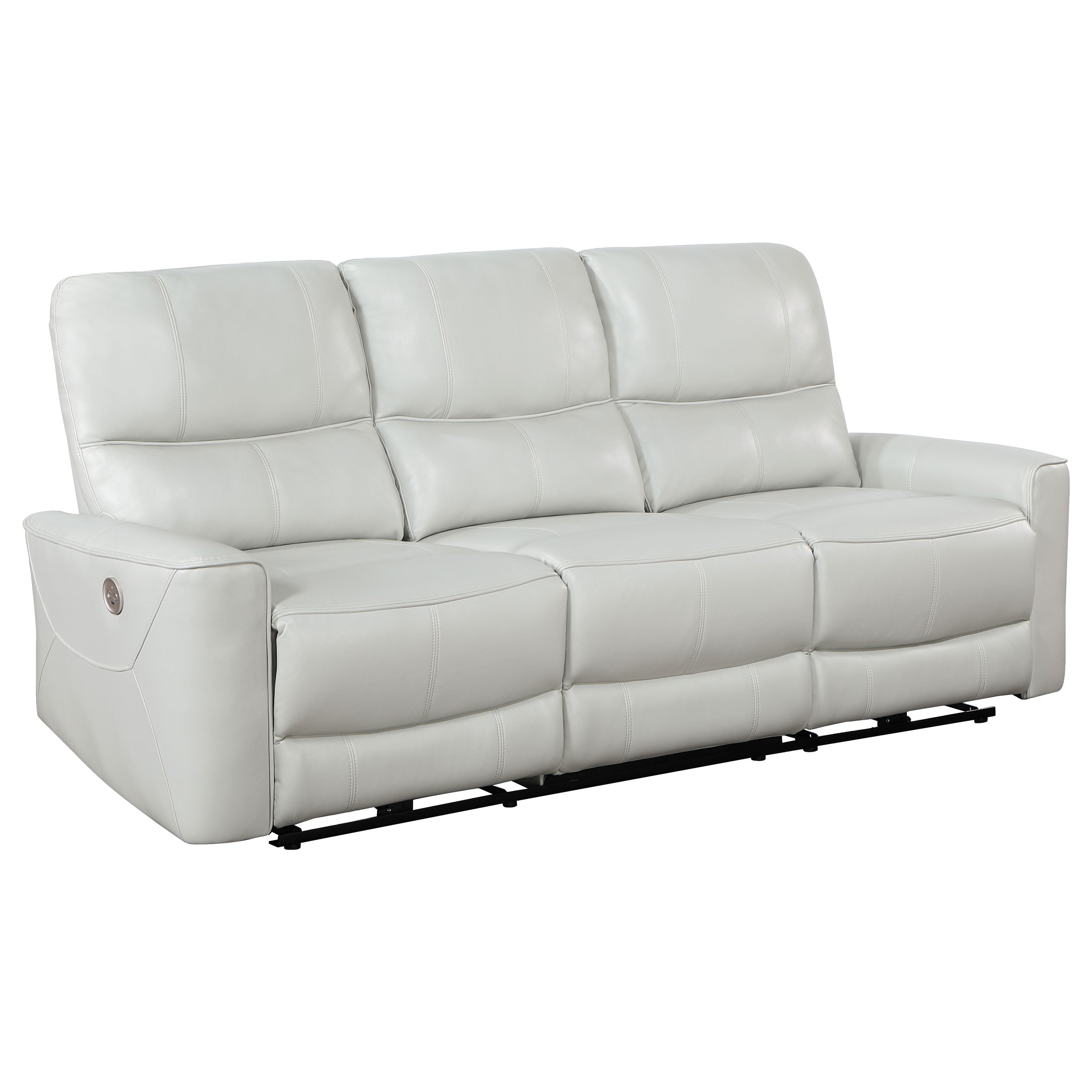 Coaster Greenfield Upholstered Power Reclining Sofa Ivory Default Title