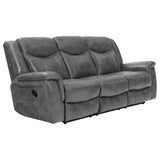 Coaster Conrad Upholstered Motion Sofa Cool Grey Default Title