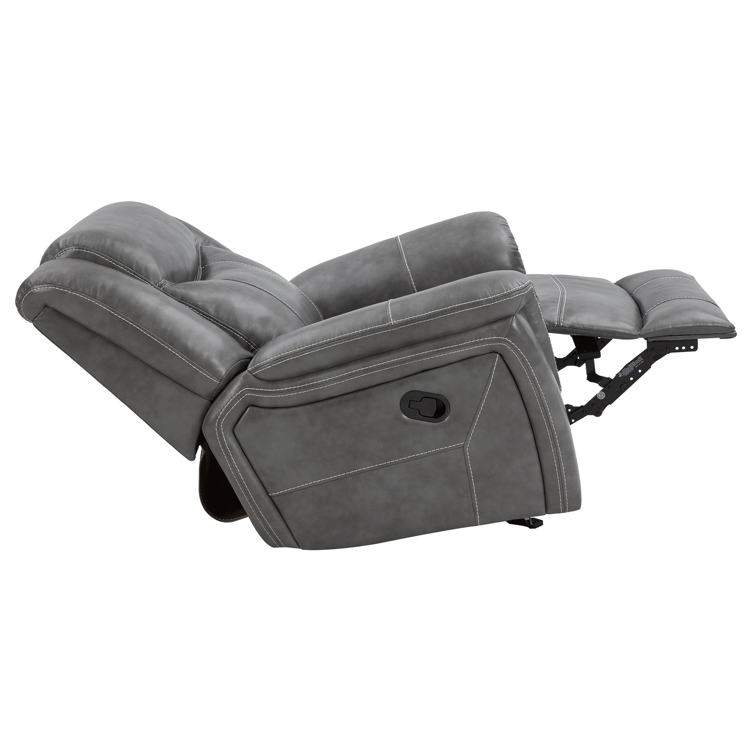 Coaster Conrad Upholstered Motion Glider Recliner Grey Default Title