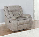 Coaster Greer Upholstered Tufted Back Glider Recliner Default Title