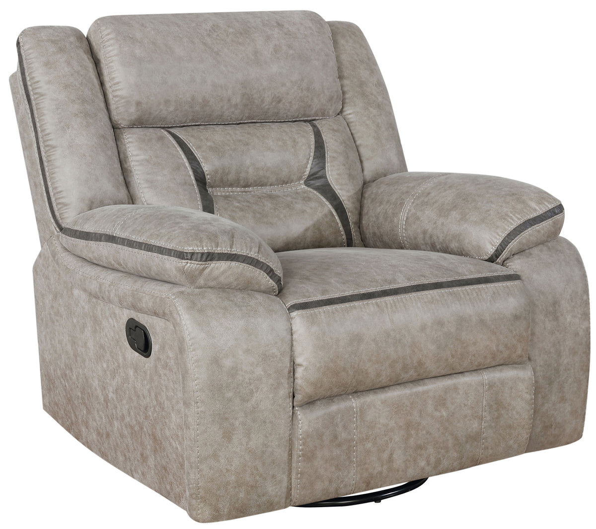 Coaster Greer Upholstered Tufted Back Glider Recliner Default Title