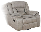 Coaster Greer Upholstered Tufted Back Glider Recliner Default Title