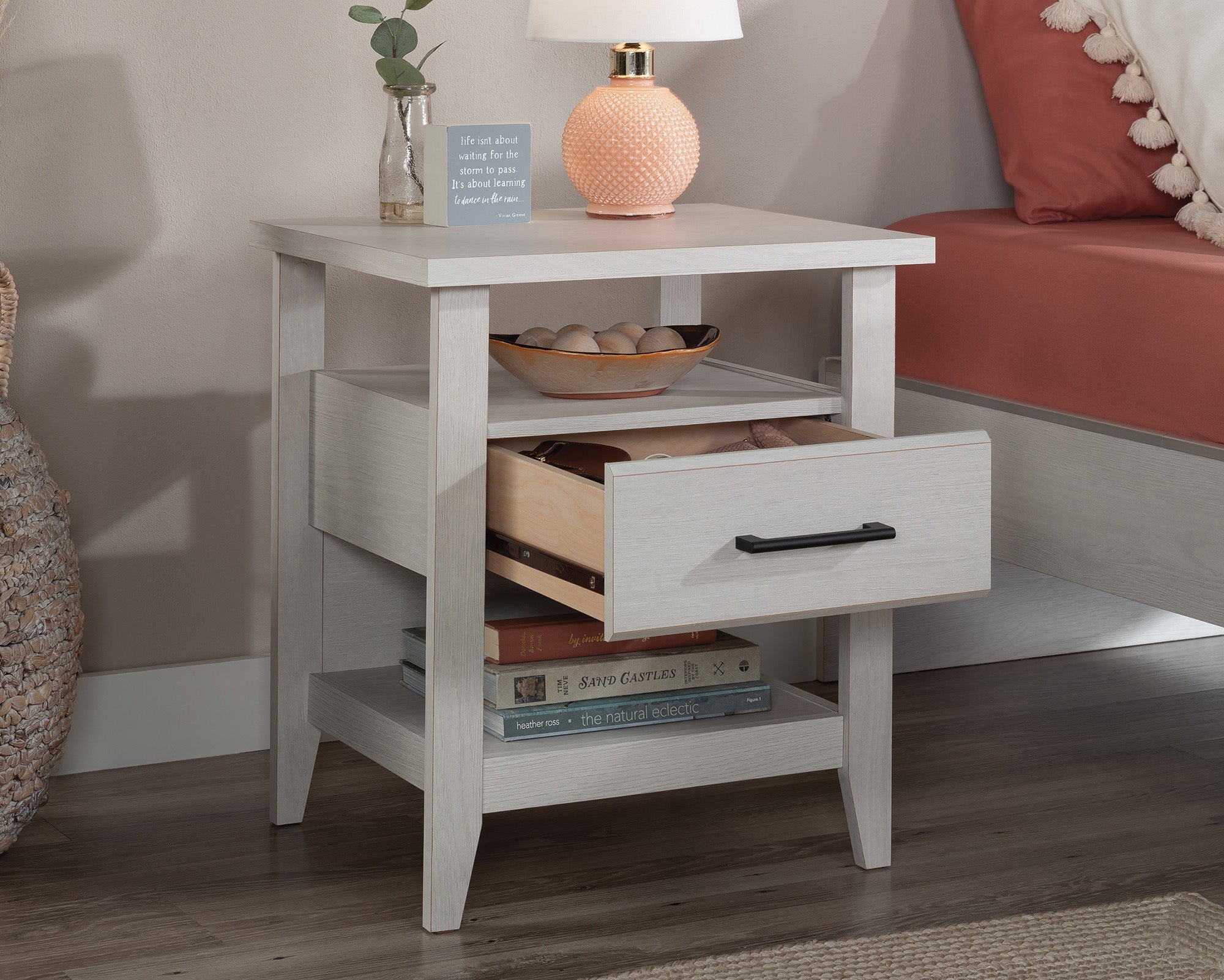 Summit Station  Night Stand with Drawer in Glacier Oak