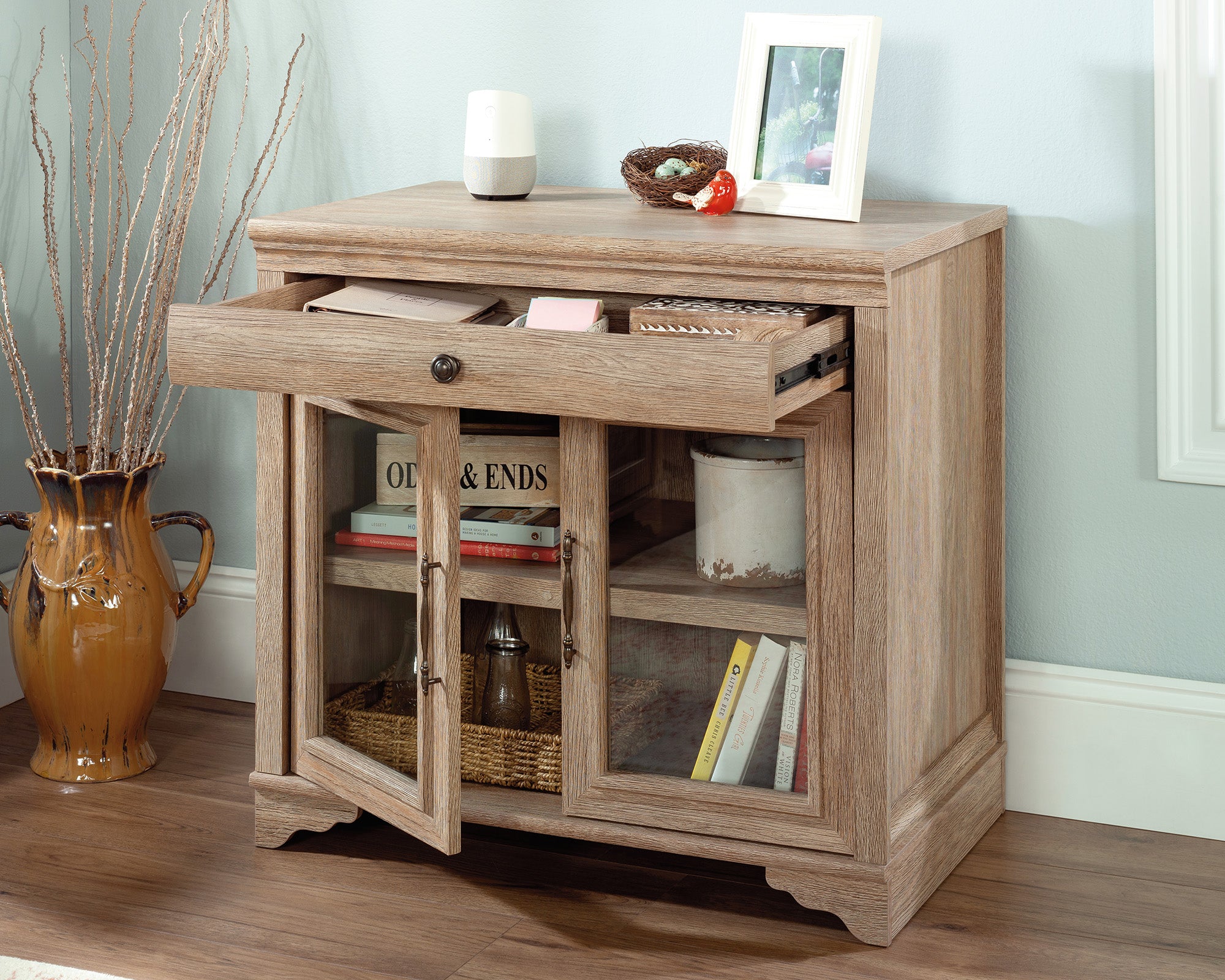 Rollingwood  Library Base Storage Cabinet in Brushed Oak