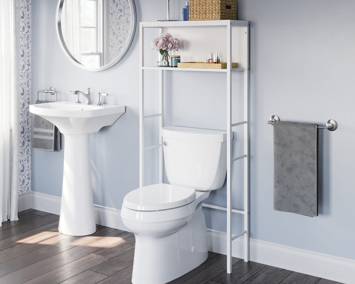 North Avenue  Over Toilet Bathroom Etagere in White