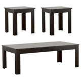 Coaster Rhodes 3-piece Faux-marble Top Occasional Table Set Black Default Title