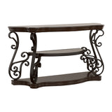 Coaster Laney Sofa Table Deep Merlot and Clear Default Title