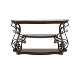 Coaster Laney Sofa Table Deep Merlot and Clear Default Title