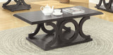 Coaster Shelly C-shaped Base Coffee Table Cappuccino Default Title