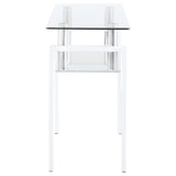 Coaster Dyer Rectangular Glass Top Sofa Table With Shelf White Default Title