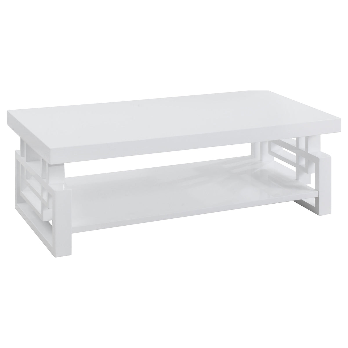 Coaster Schmitt Rectangular Coffee Table High Glossy White Default Title