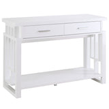 Coaster Schmitt Rectangular 2-drawer Sofa Table High Glossy White Default Title